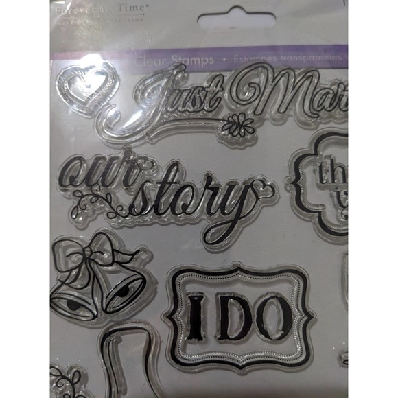 Forever in Time Clear Cling Rubber Stamp Wedding Day Bliss Just Married Craft - Picture 2 of 6